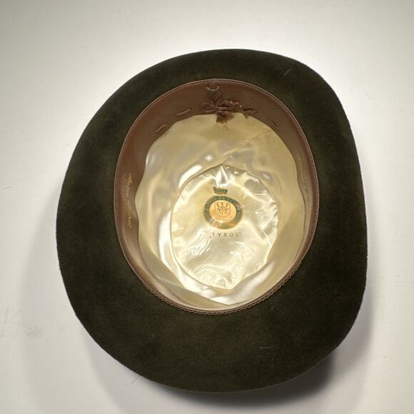 VTG Anton Peschel Dinkelsbuhl Germany Olive green Felt Fedora Hat Size unknown - Picture 5 of 11